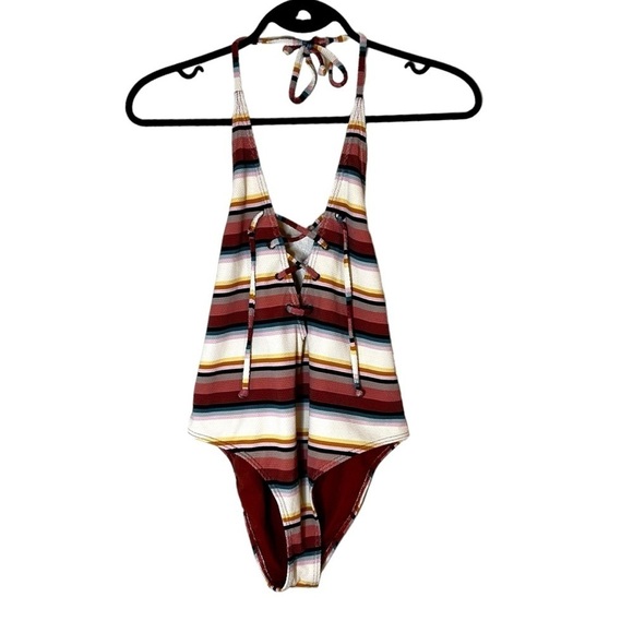 Billabong Easy Daze Swimsuit- Lace Up Stripe Swimsuit - Picture 6 of 14